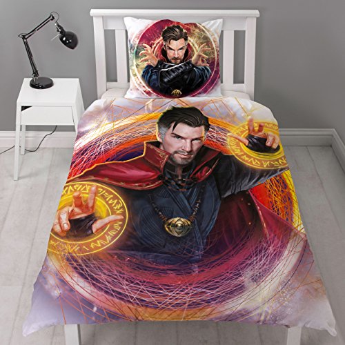 Doctor-Strange-Marvel-Wende-Bettwsche-Elbenwald-Baumwolle-135x200-80x80-cm