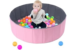 JOAASU Foldable Ball Pit - Waterproof Round Ocean Ball Pool, Portable for Baby Toddler Boys Girls Dogs Cats Indoor Outdoor