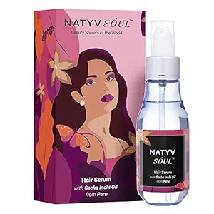 Natyv Soul Hair Serum - 24 Hours Frizz Control & Long-Lasting Conditioning | Infused with Peruvian Sacha Inchi Oil (100ml)