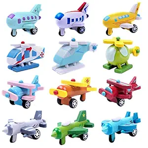 Jokereader Creative Multi-Pattern Creative Toys Mini Wooden Airplane Children Baby Gift for Kids 2-12 Years All Toys