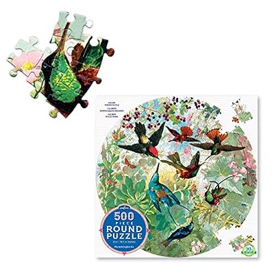 eeBoo - Puzzle 500 pièces rond - Colibris