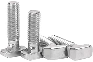 Yyyuluo M5/6/8 Acier au Carbone Boulon en T Fente en T Boulon à Encastrer En Forme de T Vis à Plaque Pression en Forme de T pour Séries 20/30/40/45 Norme Européenne Profil en Aluminium