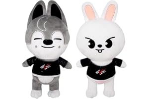 KreEzi Cute Plush Doll, Soft Stray Plush, Animal Toy, Stray White Rabbit and Husky Decoration Figure Plush Gift for Kids Girls Boys Friends Birthday Party.