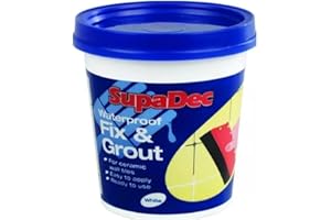 ARA CHOICE SupaDec 330g/500g/1kg Waterproof Tile Fix & Grout White Flooring & Tiles Adhesive Tube Ready Mix White For DIY Decorating Kitchen Bathroom (500g)