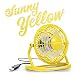 Produktbild TROTEC TVE 1Y Mini USB Ventilator/Fan/Lüfter in Sunny Yellow, geräuscharm mit An/Aus-Schalter, 360° Neigungswinkel