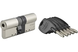 Cilindro europeo Cobra 2+ 33X43mm Nichelato, anti effrazione, antiscasso, antitrapano, 5 chiavi ergonomiche - THIRARD