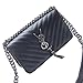 Produktbild XNRHH 2018 Baby Kleine Goldkette Gesteppte Umhängetasche Mini Cross Body Damen Handtasche Clutch Classic Abendtasche (Schwarz, 23 * 19 * 9cm)