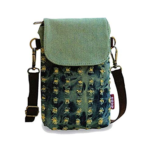 Bolso Bandolera de Lona Pequeño Bolsos de Hombro Bolsa de Telefono Movil Mujer Niña Bolso de Embrague Katloo + Cortaúñas