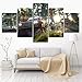 Produktbild guutop Wohnkultur Rahmen Kunst Abstrakte Gemälde 5 Panel Modulare Spiel Auto Bilder Forza Horizon 4 Leinwand Poster Wohnzimmer Wand Gedruckt -No Frame