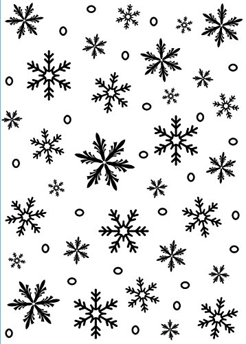 Darice 1218-97 Prägeschablone, Schneeflocke, Plastik, transparent, 12,7 x 17,8 x 0,4 cm