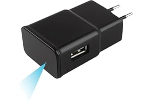 FANIERFD Telecamera Nascosta WiFi, Mini Cameras Senza Fili Caricatore USB, Microcamera Camera 1080P HD Rilevazione del Movimento Videocamera Controllo APP