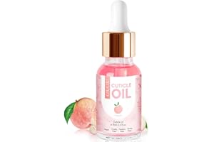 CHUCHU Huile Cuticule Ongles, Huile de Jojoba Contient Vitamine B et E,Hydrate la Cuticule et les Ongles, Renforce les Ongles, Prévient la Peau Gercée et les crochets sur l'ongle, Pêche 15 ml (Pêche)