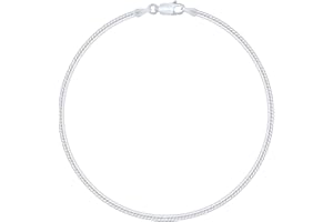 Planetys - Cavigliera Argento Sterling 925 Rodiato Modello Spina di pesce Larghezza: 2.20 mm