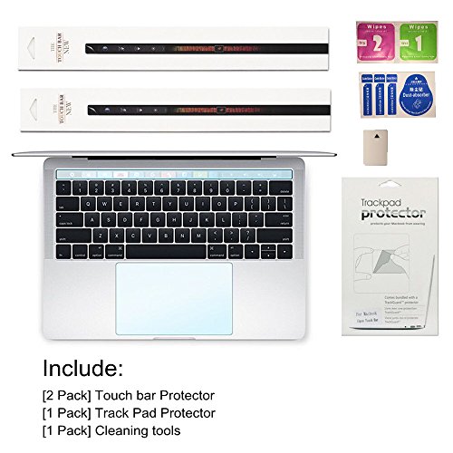 Se7enline Transparente Schutzfolie für Macbook Pro Touch Bar+Trackpad 3in1 Beschützer Glatte Oberfläche für 2016 neu Macbook Pro 15″ Zoll/15 inch Modell A1707 - 7