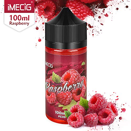 IMECIG 100ml Frambuesa Líquida Vape Jugo Premium Ecig Vape 70/30 E Líquido para Todos Los E Cigarrillos Cigarrillo Electrónico Kits de Inicio de Vape Mod Sin nicotina