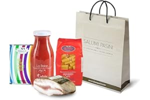 Recipe kit "Pasta all'amatriciana", with guanciale, rigatoni Pasta, Tomato Sauce and Extra Virgin Olive Oil, Salumi Pasini