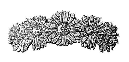 Daisies Hair Clip | Hand Crafted Metal Barrette Made in the USA with imported French Clips By Oberon Design ... by Oberon Design