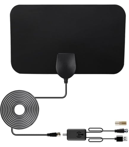 Digitale HDTV-antenne DVB-T/T2 – Versterkt Bereik Tot 250 Mijl, 4K 1080p, Met 16,5 Ft Coaxkabel