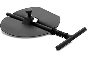 LANZZAS Válvula de mariposa para tubo de estufa, diámetro de 160 mm, color: gris fundido, limitador de tracción para instalación posterior