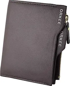 Orkee Brown Leather Unisex Wallet (orkeebogesi)