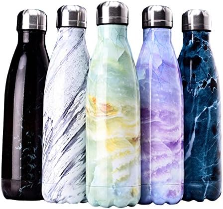 Vacuum Flask Bottle Sports Water Bottle Marble lines - 24 Hours Cold &amp; 12 Hot - BPA Free