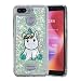 Produktbild HopMore Glitzer Silikon Handy Hülle für Xiaomi Redmi 6 / 6A Hülle 3D Flüssig Transparent Muster Kreativ Lustig Schutzhülle Durchsichtig Handyhülle Stoßfest Silikonhülle Case Cover - Einhorn