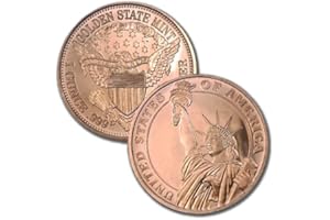 PRECIOUS & VALUABLE METALS PORQUE NO SOLO EL ORO RELUCE Fantastica oncia (28-29 grammi) rotonda (Ø: 39 mm) di rame puro, con la Statua della Libertà e l'Aquila Bianca Presidenziale