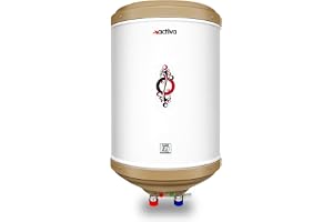 ACTIVA 10L Storage Water Heater Geyser | 3kW ISI Copper Heating Element | BEE 5 Star Rated | 0.8mm Anti-Rust Coated Tank | ABS Body | Fast Heating | 5 Year Warranty | Ivory