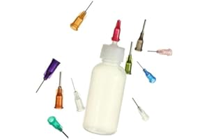 SITRDA 30ml Needle Dispenser Bottle for Rosin Solder Flux Paste 11 Needles, Bottle Needle Squeeze Bottle