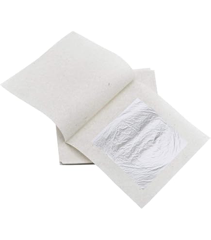 Silberfolie Für Handwerk 10 Blatt Echtes Blattsilber 925, 5x5 Cm