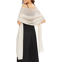 étole Pour Mariage Étole En Satin Châle De Mariée Elégante Wrap Foulard Écharpe En étole De Cérémonie Femme - 4