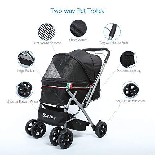 Katze-Tatze-Poussette-pour-Chien-Pet-Voyage-Poussette-Chat-Poussette-Pliable-avec-rsistant-aux-Chocs-6-EVA-Roues-poigne-rversible