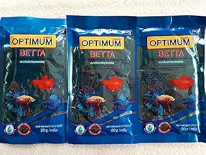 PCG Optimum Betta Fighter Colour and Tails Growth Food for Fish (60 g)- Set of 3