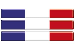 Artimagen Adesivo bandiera rettangolo francese 3 pz resina 65x8,5 mm/pz