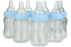 Tinksky Feeder Stil Mini Baby Dusche Box Candy Flasche Geschenk-Box (blau) für Hochzeitsparty begünstigt 12pcs