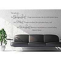 Wandtattoo-Wandaufkleber Sprüche - ***Gelassenheitsgebet v. R.Niebuhr*** - (Größen.- und Farbauswahl)