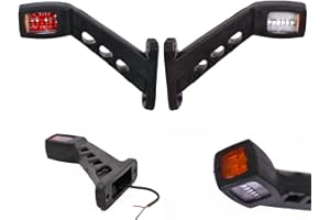 Formplas Lot de 2 feux de gabarit LED pour remorque, camion, voiture, 12 V 24 V, E20, longueur 185 mm