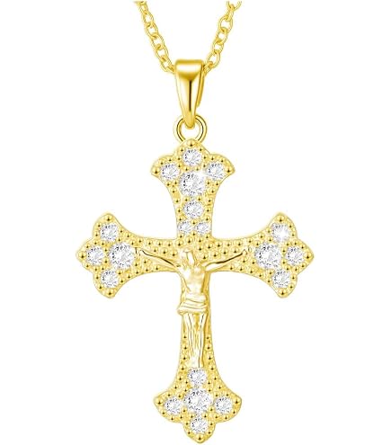Collane Rosario Pendente Saldato in Oro 18 Carati Lunghezza: 50 cm
