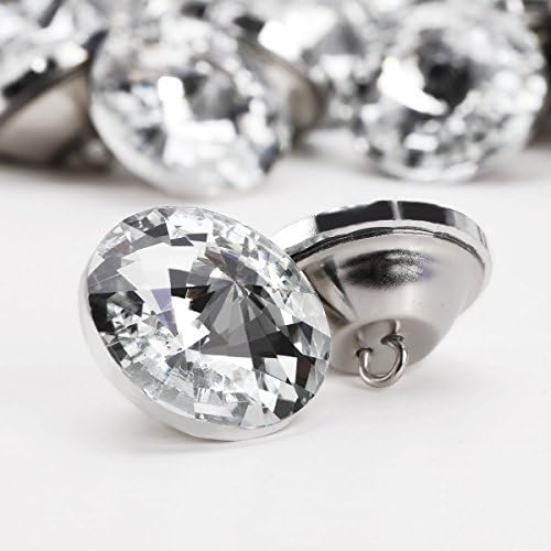 100x 20mm Glass Diament Crystal Diamond Effect Chair Sofa Headboard Upholstery Decor Sewing Buttons