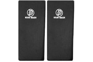 PLAYWELL Krav Maga Elástico Negro Protectores de Antebrazo de Algodón (Acolchados Ambos Lados) - Negro, Small