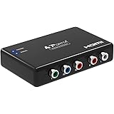 Component to HDMI Converter, Portta YPbPr Component RGB + R/L Audio to HDMI Converter v1.3 Support 1080P 24bit 2 Channel Audi