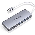 LENTION USB C Hub with 3 USB 3.0 and SD/Micro SD Card Reader Compatible 2023-2016 MacBook Pro/Air 13/14/15/16, New Mac Air/iPad Pro/Surface, ChromeBook, More, Multi-Port Type C Adapter (C15)