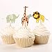 Produktbild Fumee niedliche Tiere Dessert Muffin Cupcake Topper für Picknick Hochzeit Baby Dusche Geburtstag Server, 24 Teile Zoo