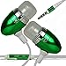 Price comparison product image Digi Pig - Samsung Galaxy S3 Mini Colour Aluminium hands free headphones (earbuds) with 3.5mm jack connection - Green