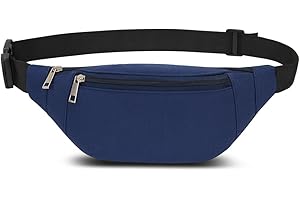 QINLOV Sac Banane Sac à la Taille Ceinture de Course Homme Femme Sac Sacoche Banane Sac à Dos Sac Poitrine Etanche Réglable pour Cyclisme Gym Balade Escalade Voyage Randonnée (Bleu)