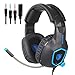 Price comparison product image TechVibe PS4 Gaming Headset, Xbox One Gaming Headphones, 3.5mm Wired Over-ear Noise-reduction Microphone for PS4/New Xbox One/PC/Laptop/Mac/iPad/iPod