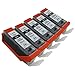Produktbild Kompatible Tintenpatronen Ersatz für Canon PGI 570XL 570 XL CLI 571XL 571 PGI-570 PGI-570XL CLI-571 CLI-571XL PGI-570XL CLI-571XL Tintenpatronen Hohe Kapazität kompatibel für Canon PIXMA MG7700 MG7750 MG7751 MG7752 MG7753 Tintenpatronen für Inkjet Drucker (5 Grossen Schwarz)