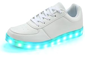 Padgene Herren Damen Leuchtende Blinkende Turnschuhe LED Leuchten Schuhe USB Aufladen Schnürer Schuhe