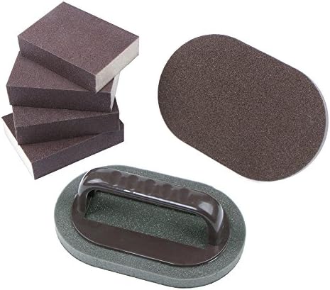 Angelbubbles Sanding Sponge High Density Rust Cleaning Tool For Kitchen Cookware (Brown)