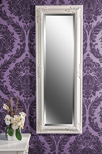 Schmaler Wandspiegel weiß Barock CORA 110 x 40 cm - 2
